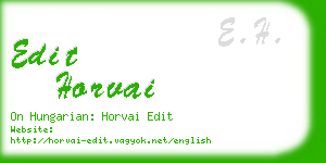 edit horvai business card